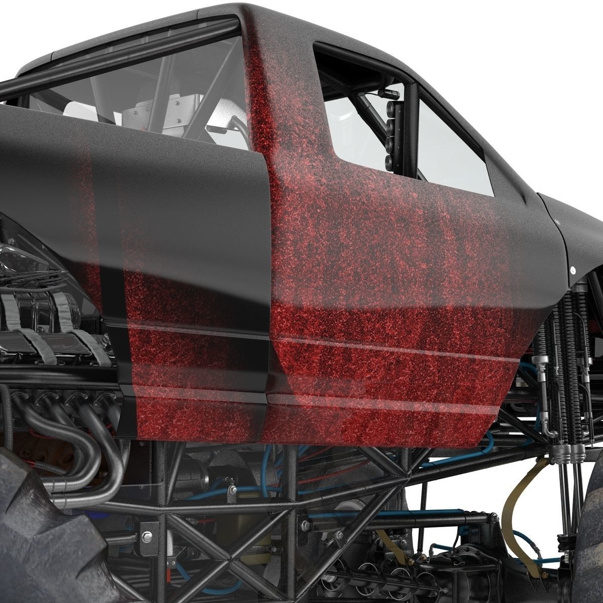 Monster Truck Generic 2 Rigged 3D model_62