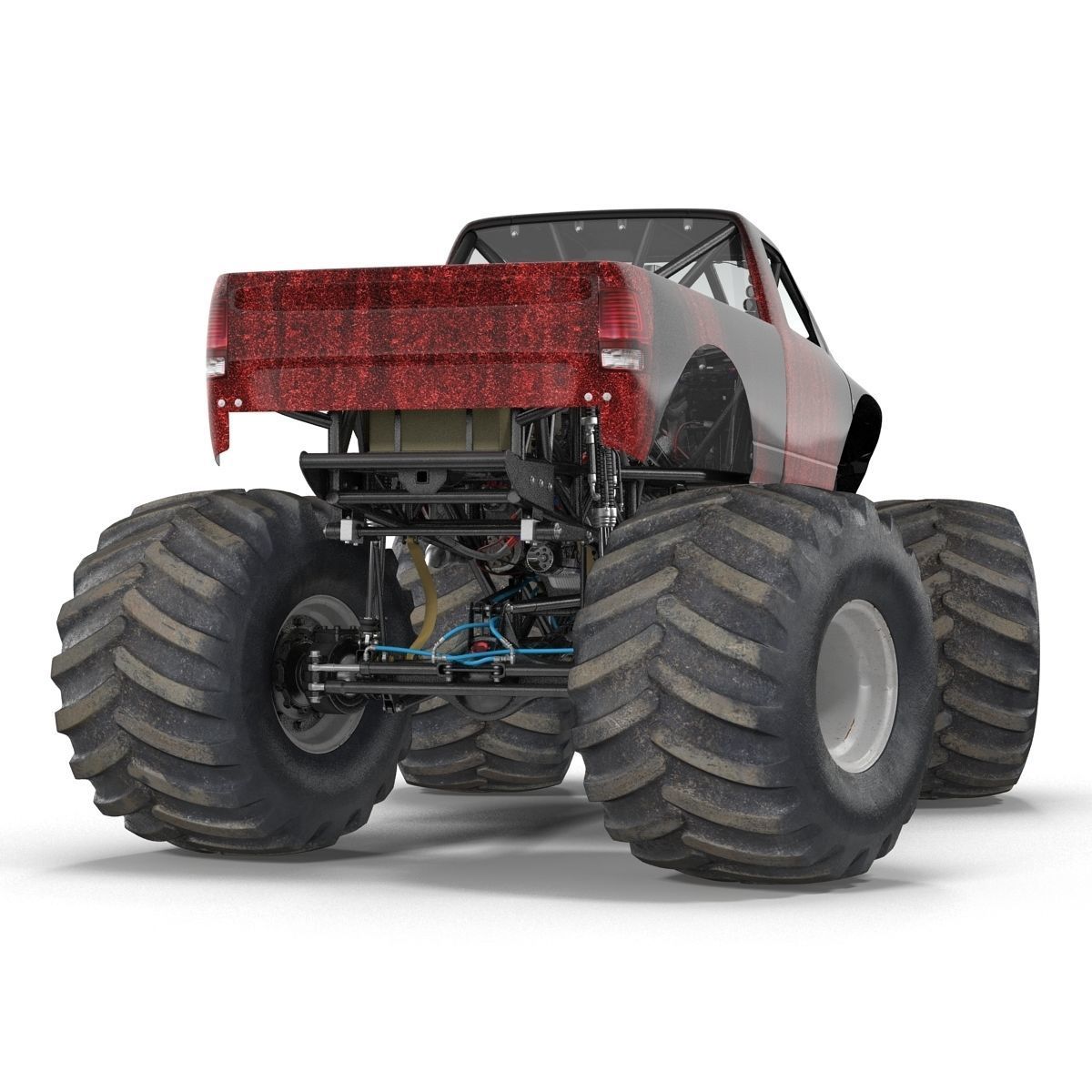 Monster Truck Generic 2 Rigged 3D model_18