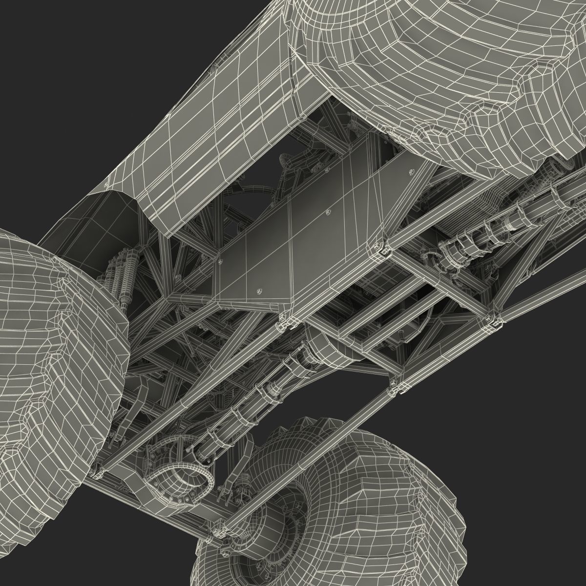 Monster Truck Generic 2 Rigged 3D model_82