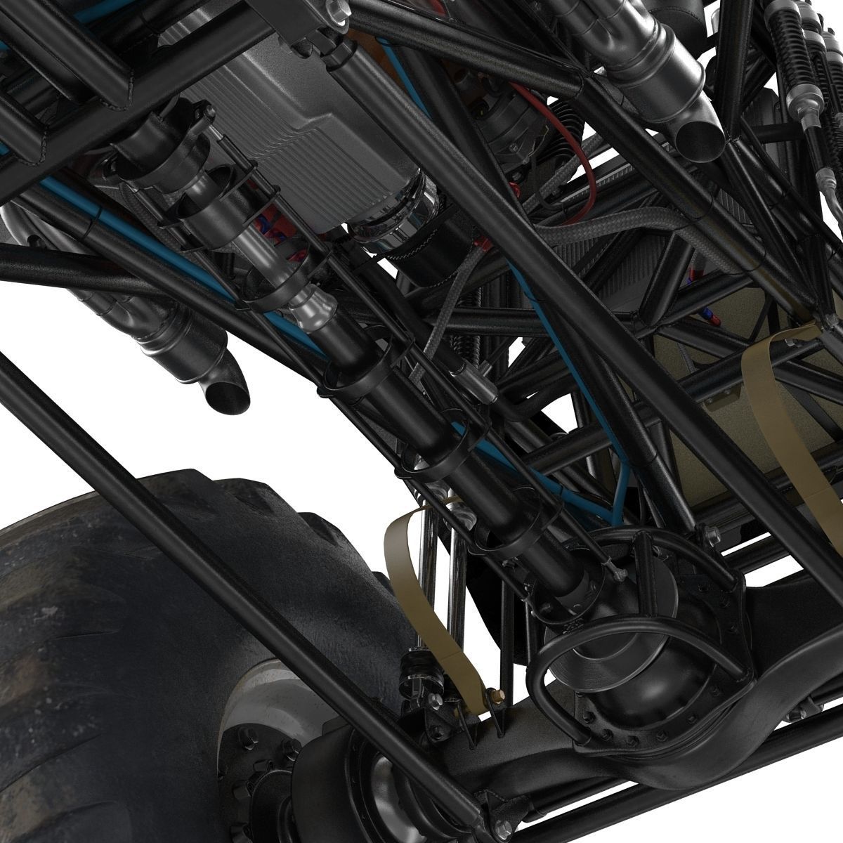 Monster Truck Generic 2 Rigged 3D model_57