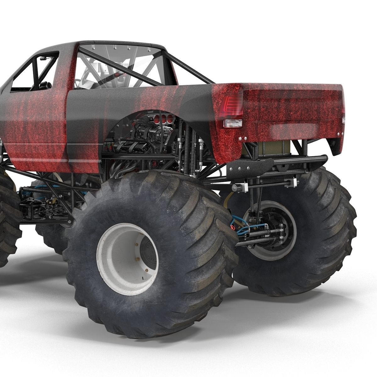 Monster Truck Generic 2 Rigged 3D model_36