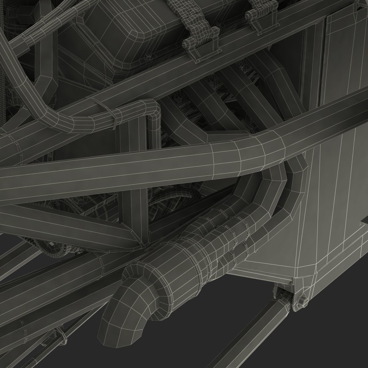 Monster Truck Generic 2 Rigged 3D model_98