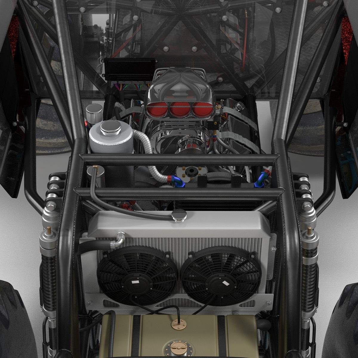 Monster Truck Generic 2 Rigged 3D model_52