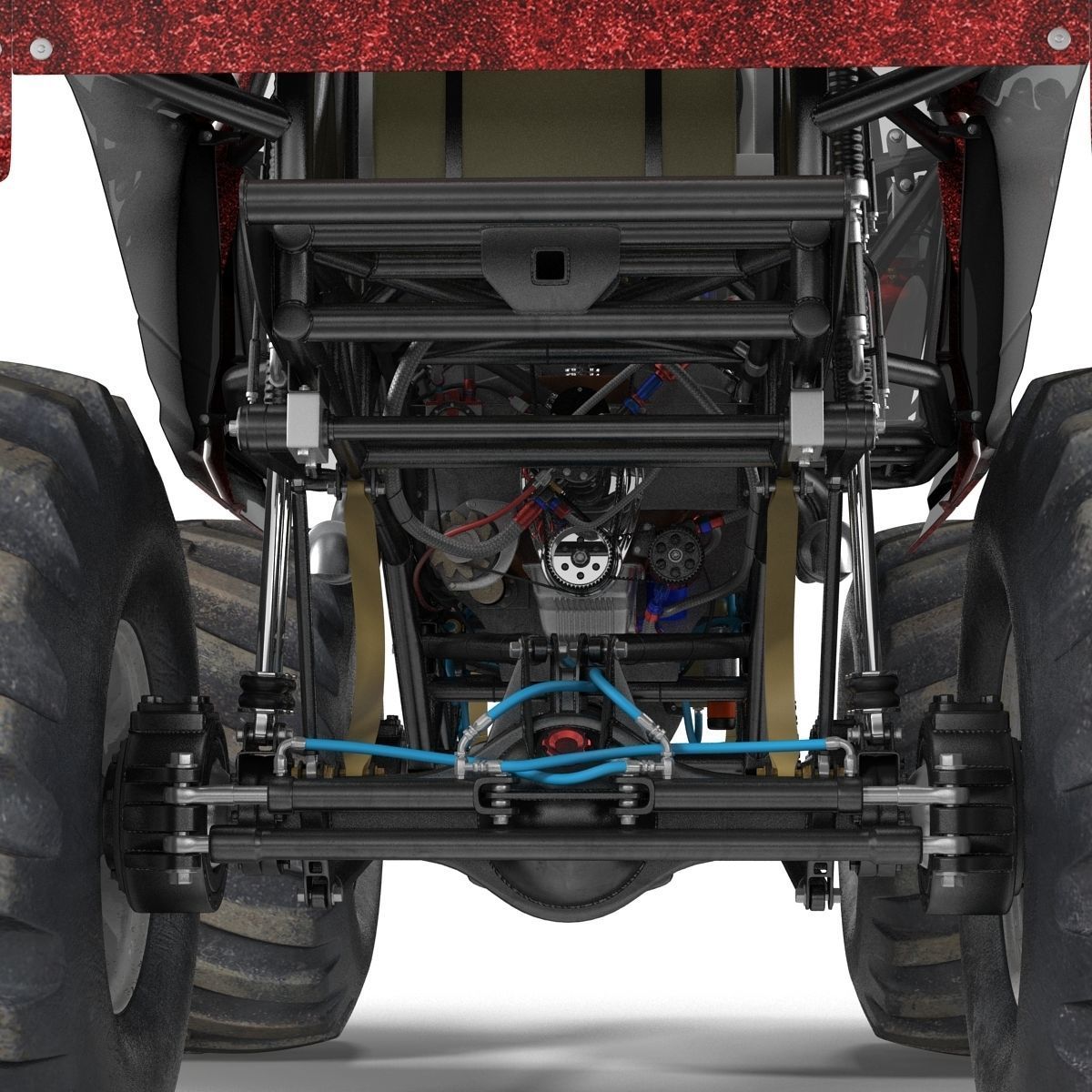 Monster Truck Generic 2 Rigged 3D model_44