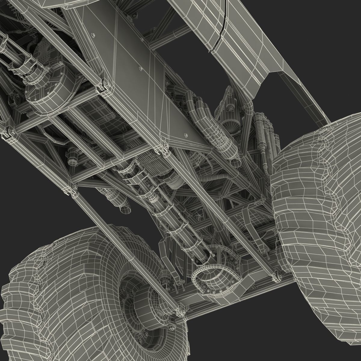 Monster Truck Generic 2 Rigged 3D model_78