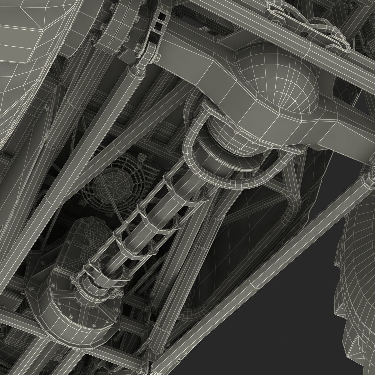 Monster Truck Generic 2 Rigged 3D model_80