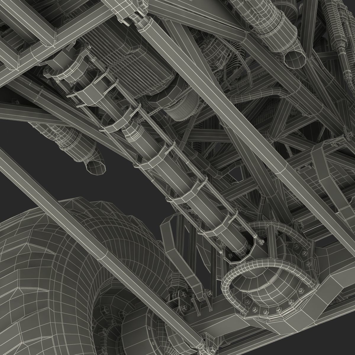 Monster Truck Generic 2 Rigged 3D model_77