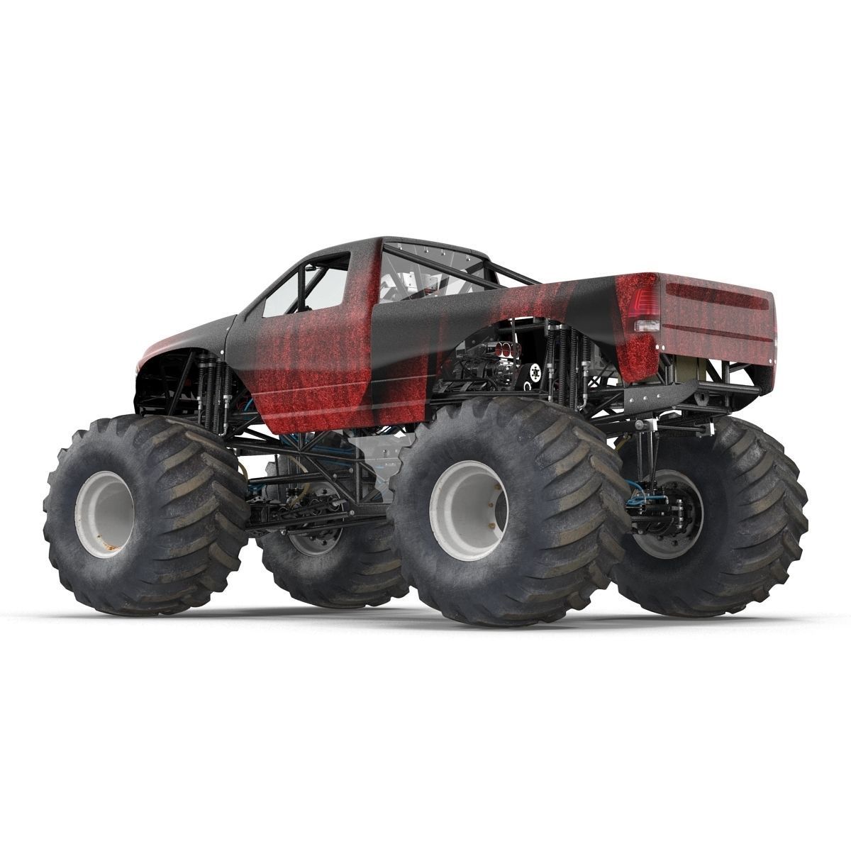 Monster Truck Generic 2 Rigged 3D model_25