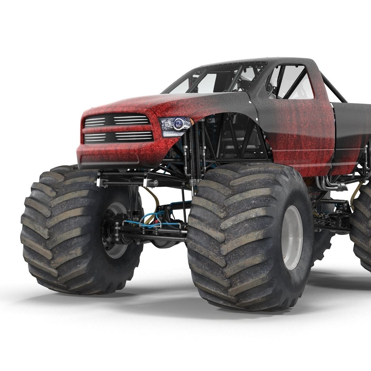 Monster Truck Generic 2 Rigged 3D model_20