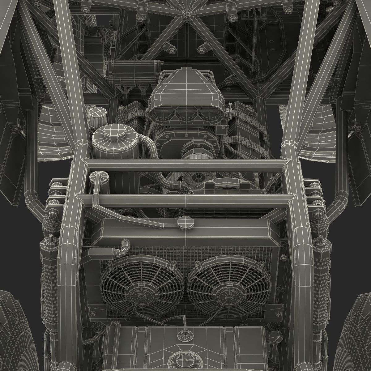 Monster Truck Generic 2 Rigged 3D model_91