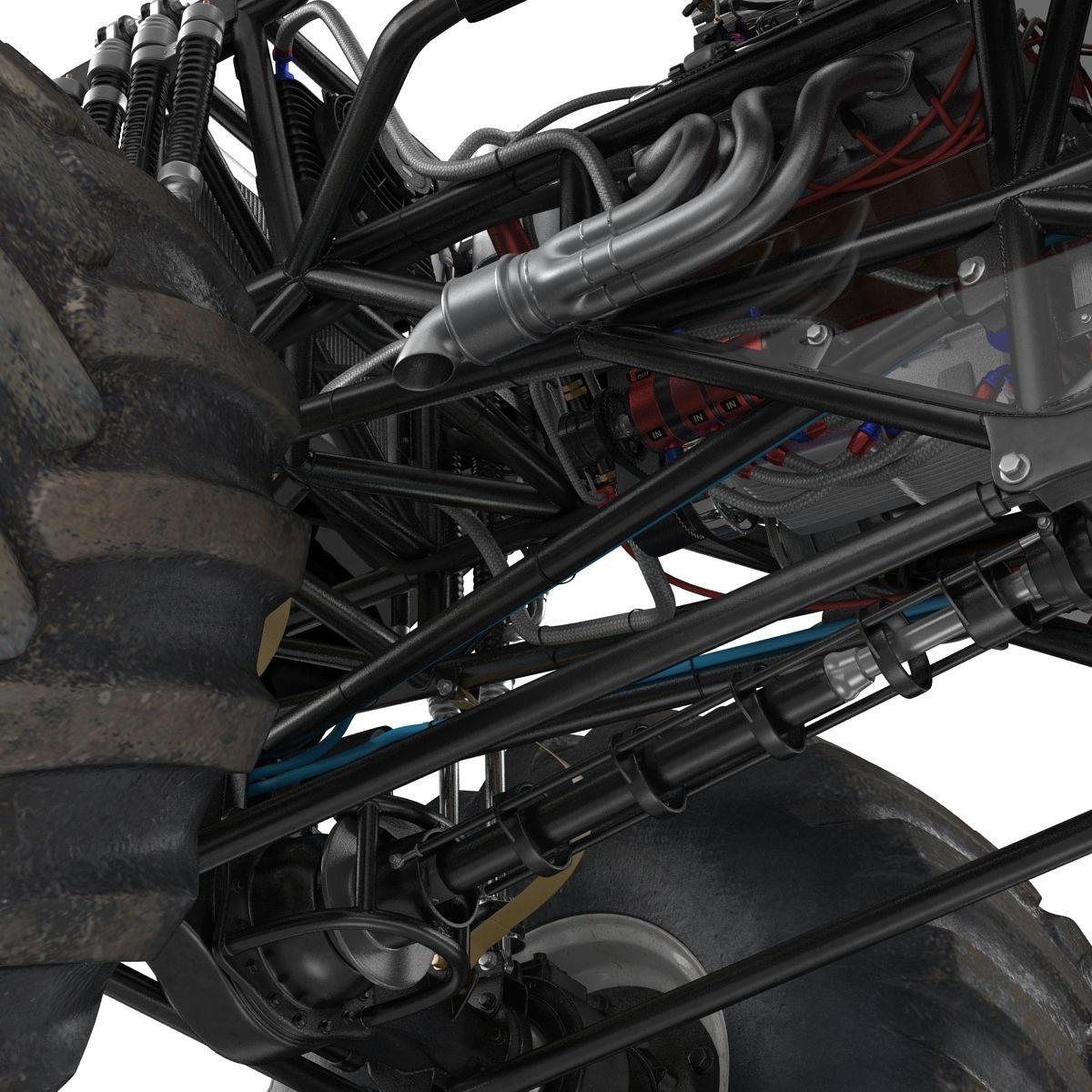 Monster Truck Generic 2 Rigged 3D model_59