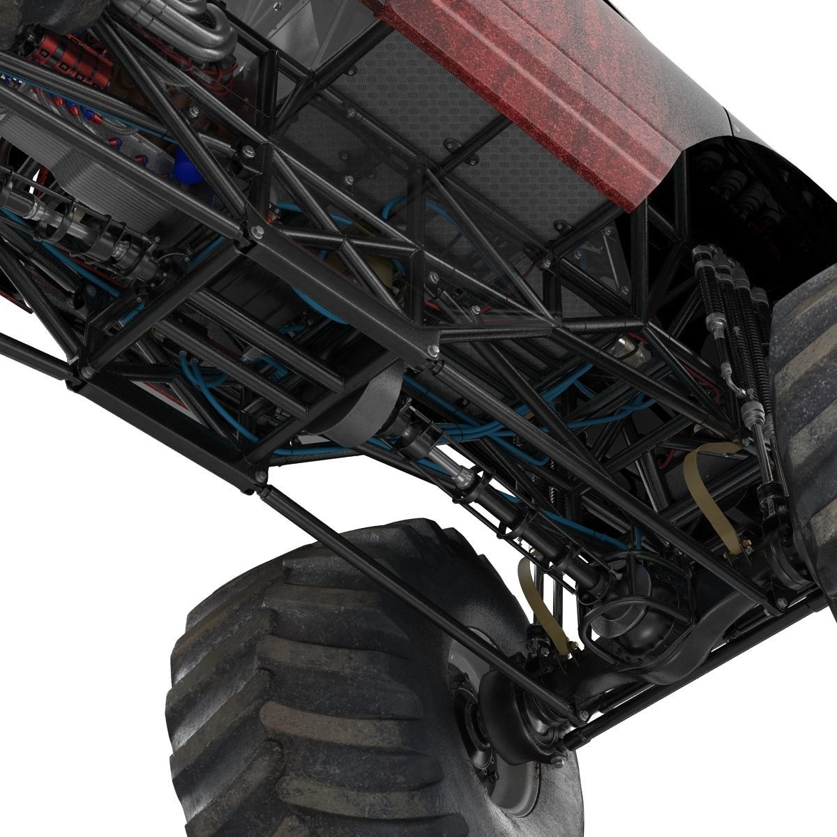 Monster Truck Generic 2 Rigged 3D model_55