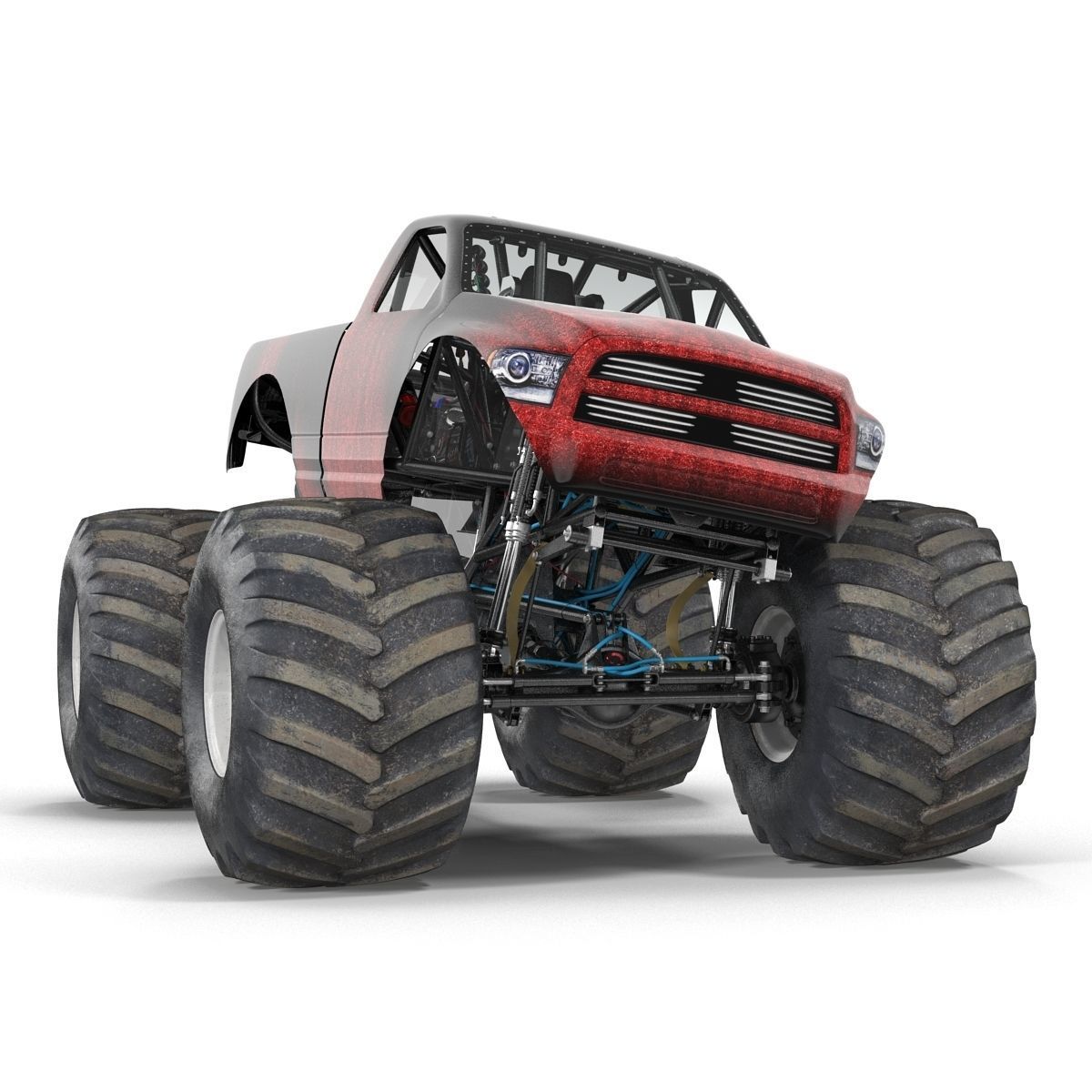 Monster Truck Generic 2 Rigged 3D model_17