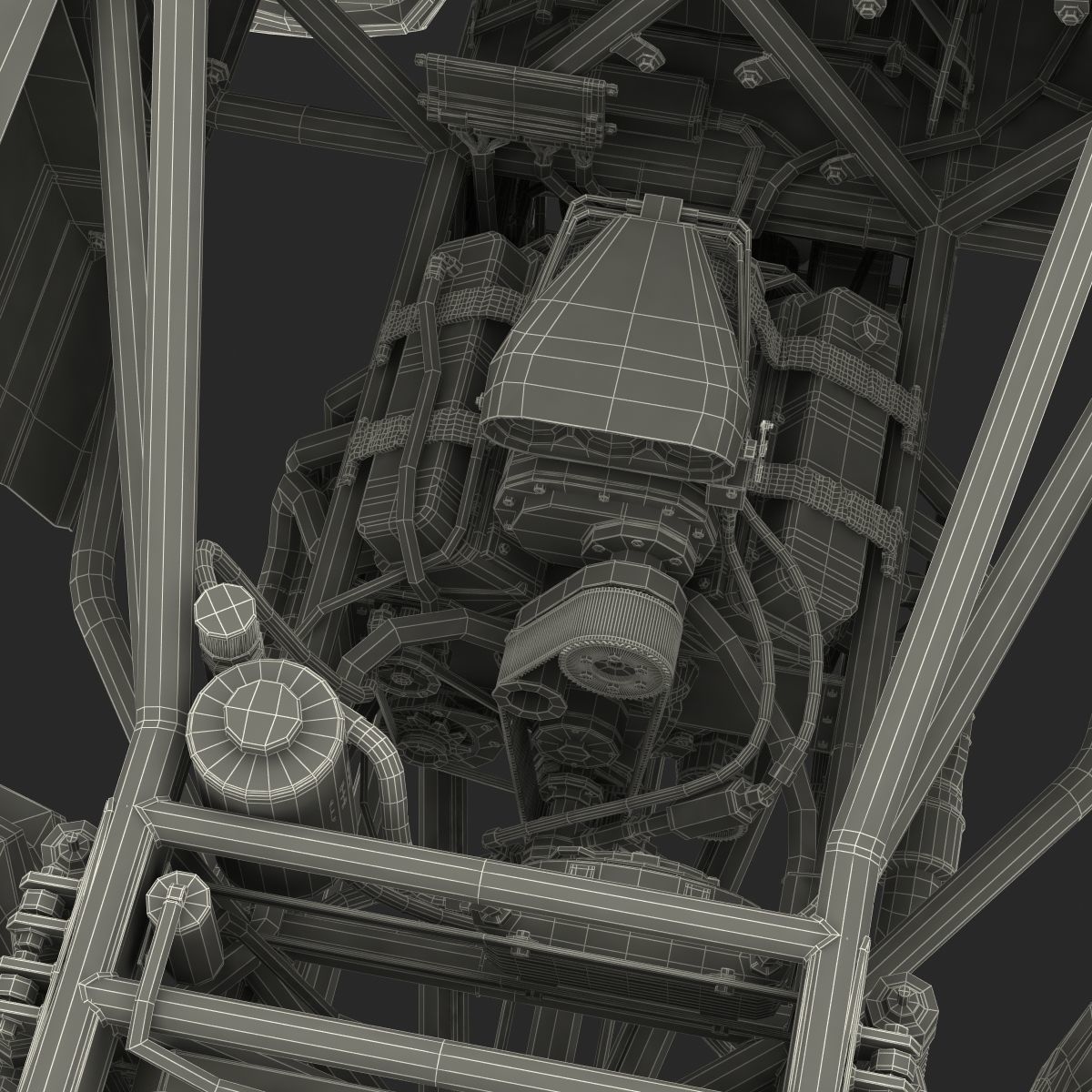 Monster Truck Generic 2 Rigged 3D model_96