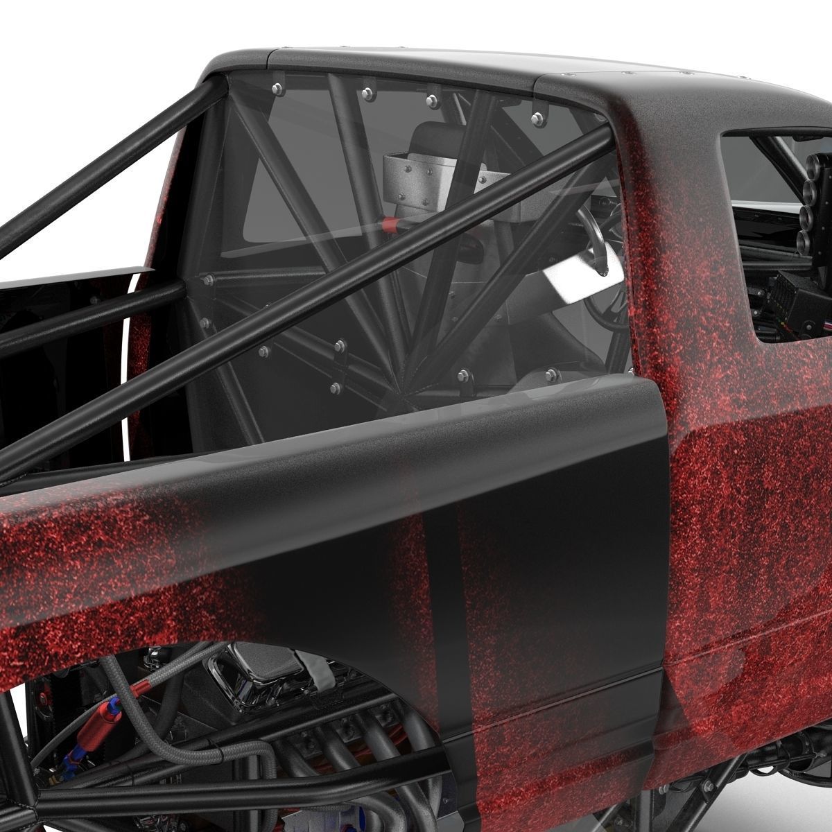 Monster Truck Generic 2 Rigged 3D model_49