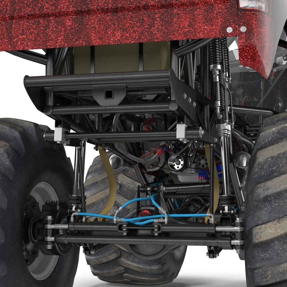 Monster Truck Generic 2 Rigged 3D model_60