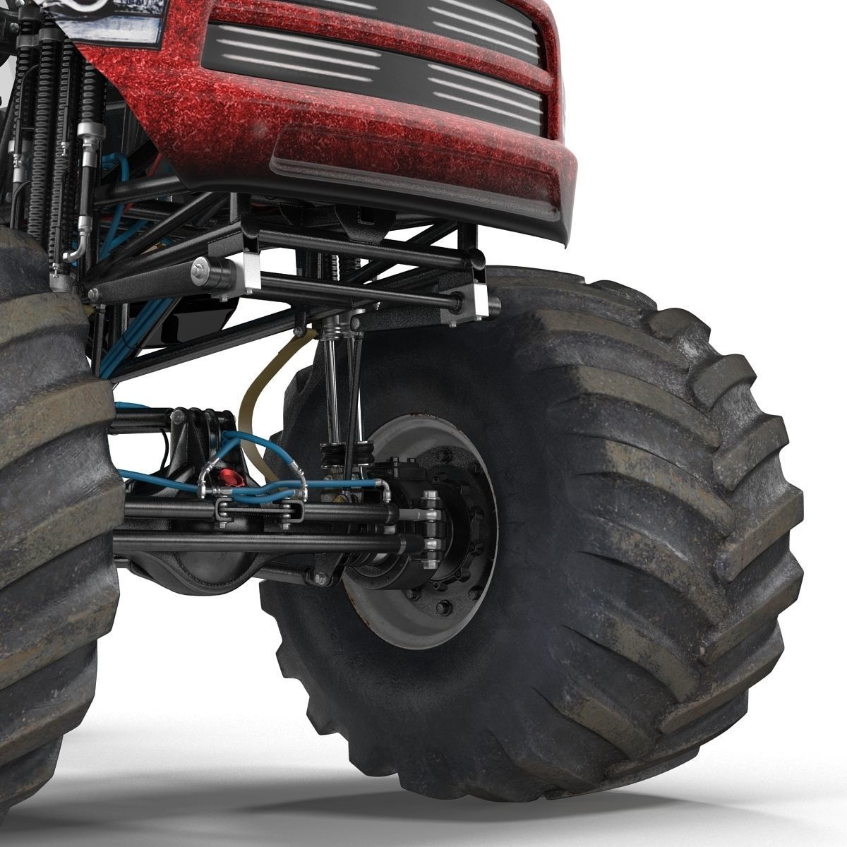 Monster Truck Generic 2 Rigged 3D model_48