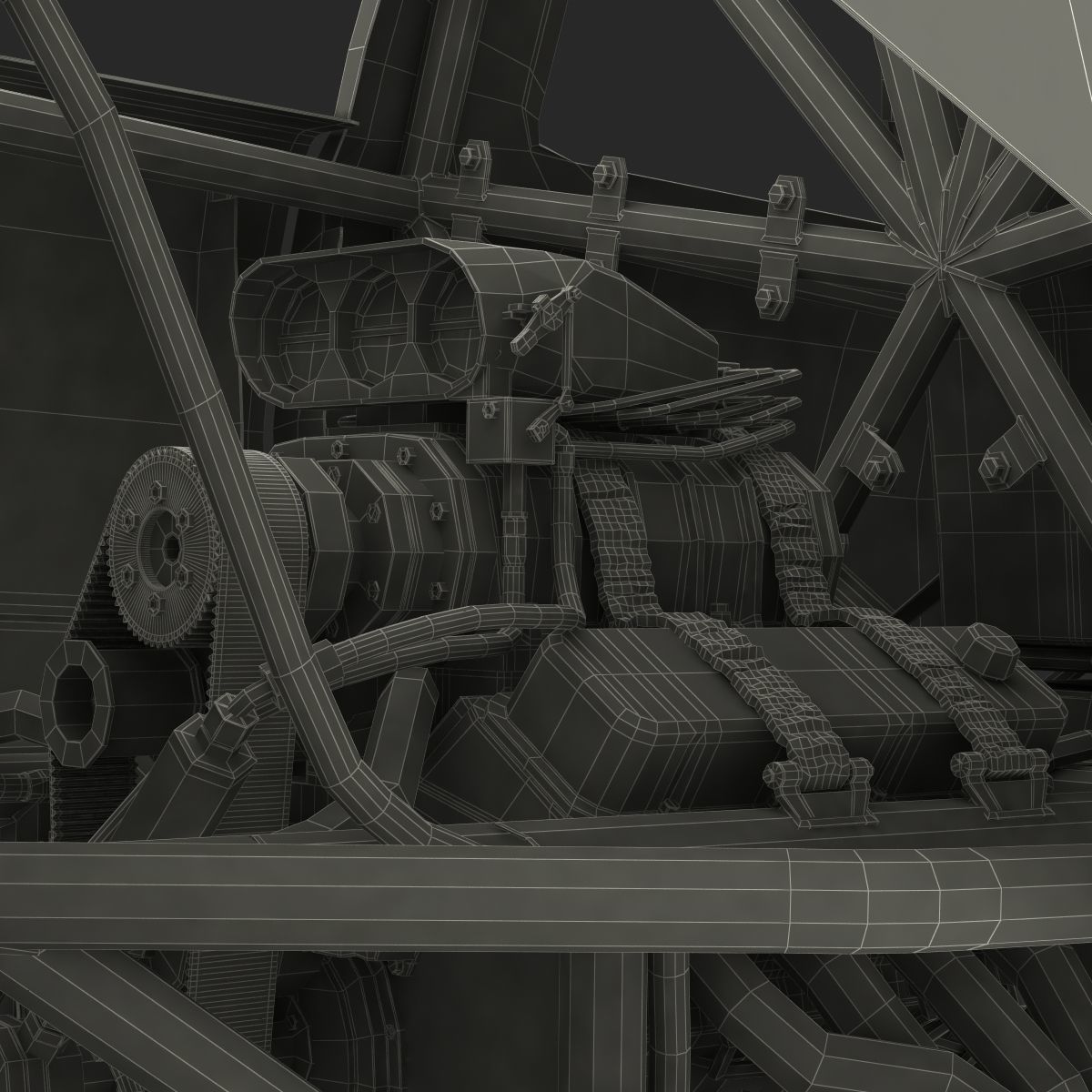 Monster Truck Generic 2 Rigged 3D model_87