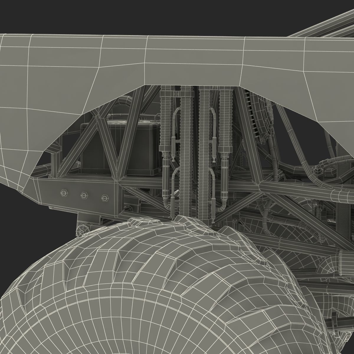 Monster Truck Generic 2 Rigged 3D model_76