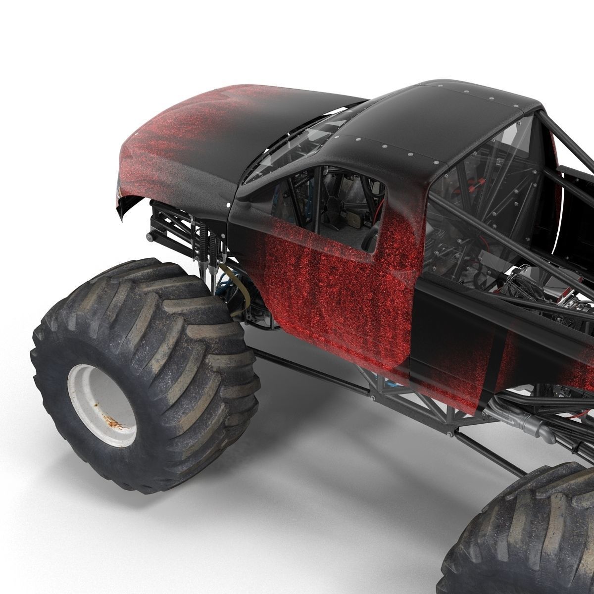 Monster Truck Generic 2 Rigged 3D model_34