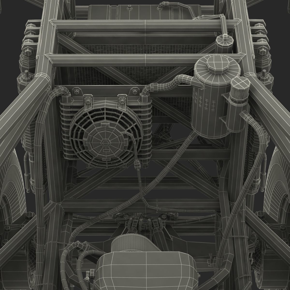 Monster Truck Generic 2 Rigged 3D model_83