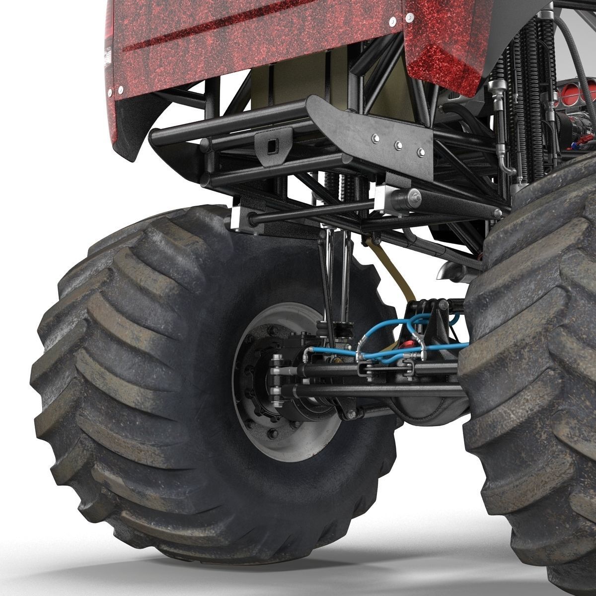 Monster Truck Generic 2 Rigged 3D model_41