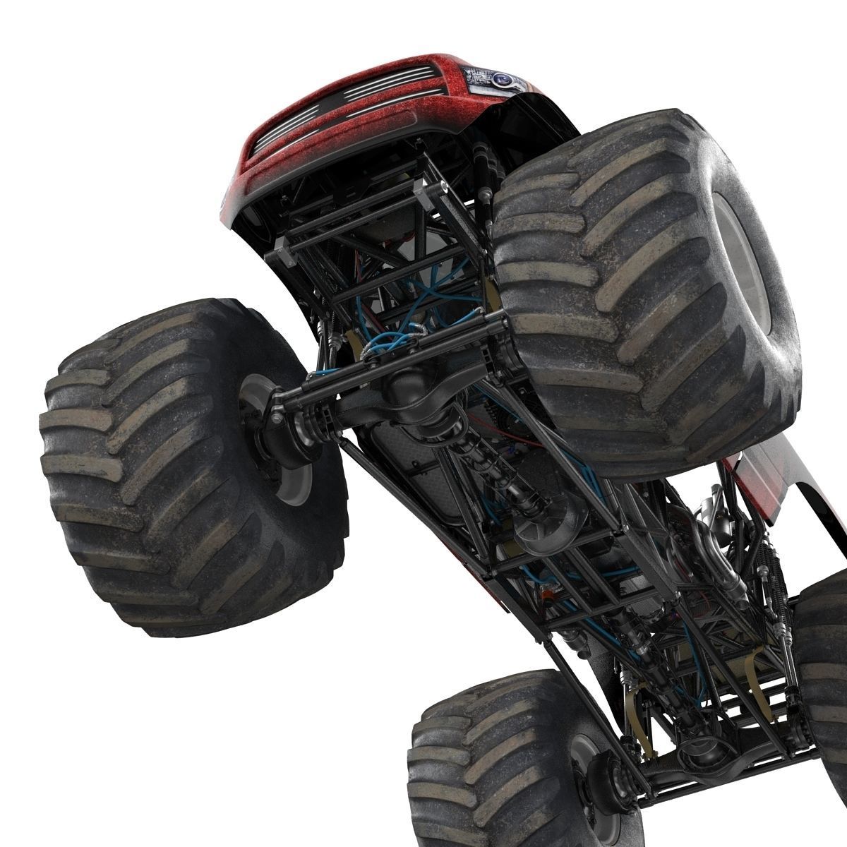 Monster Truck Generic 2 Rigged 3D model_54