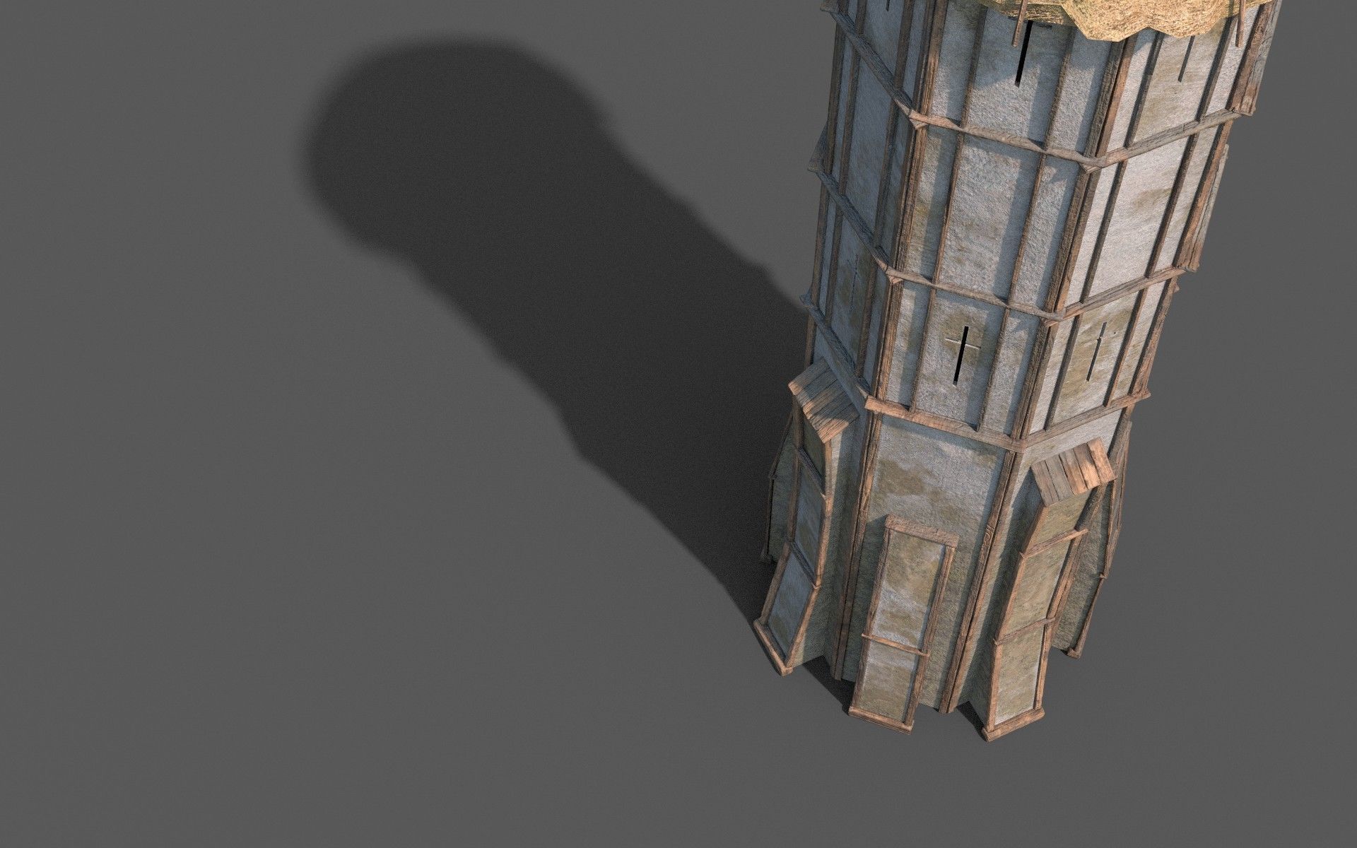 Medieval Watchtower 04 Low-poly 3D model_3
