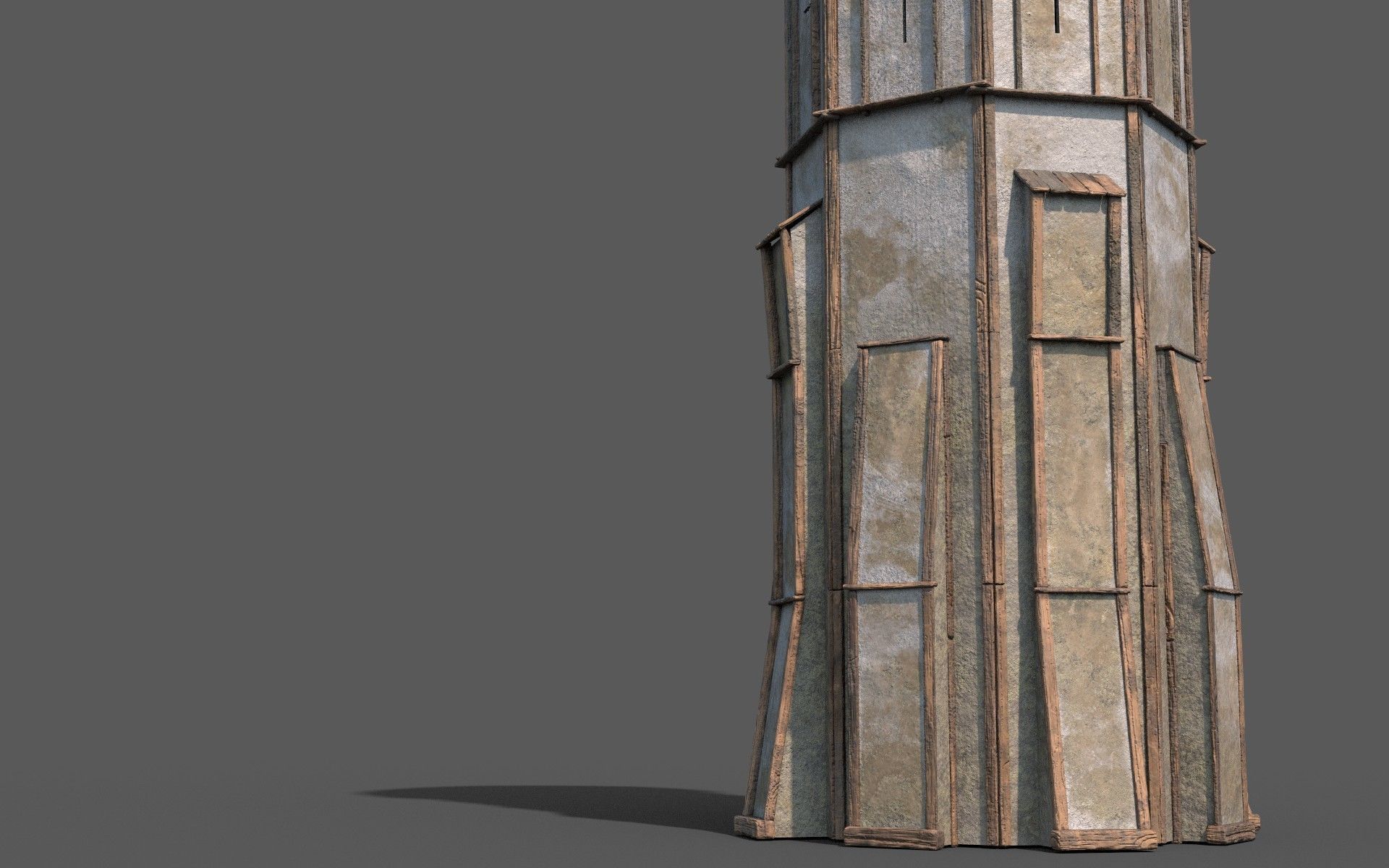 Medieval Watchtower 04 Low-poly 3D model_4