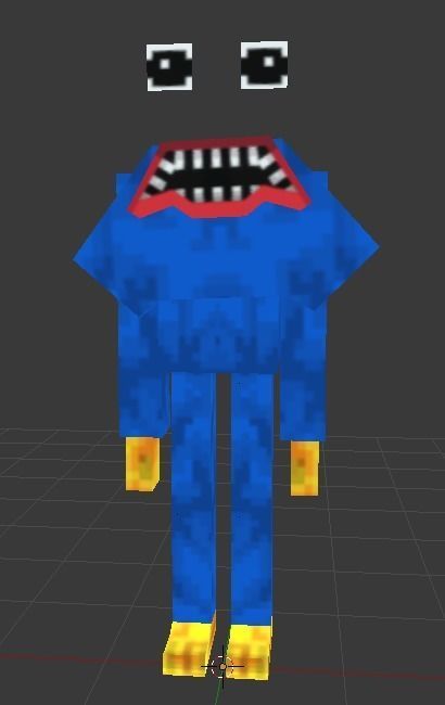 Huggy Wuggy Minecraft - Poppy Playtime Game Ready Low-poly 3D model_7