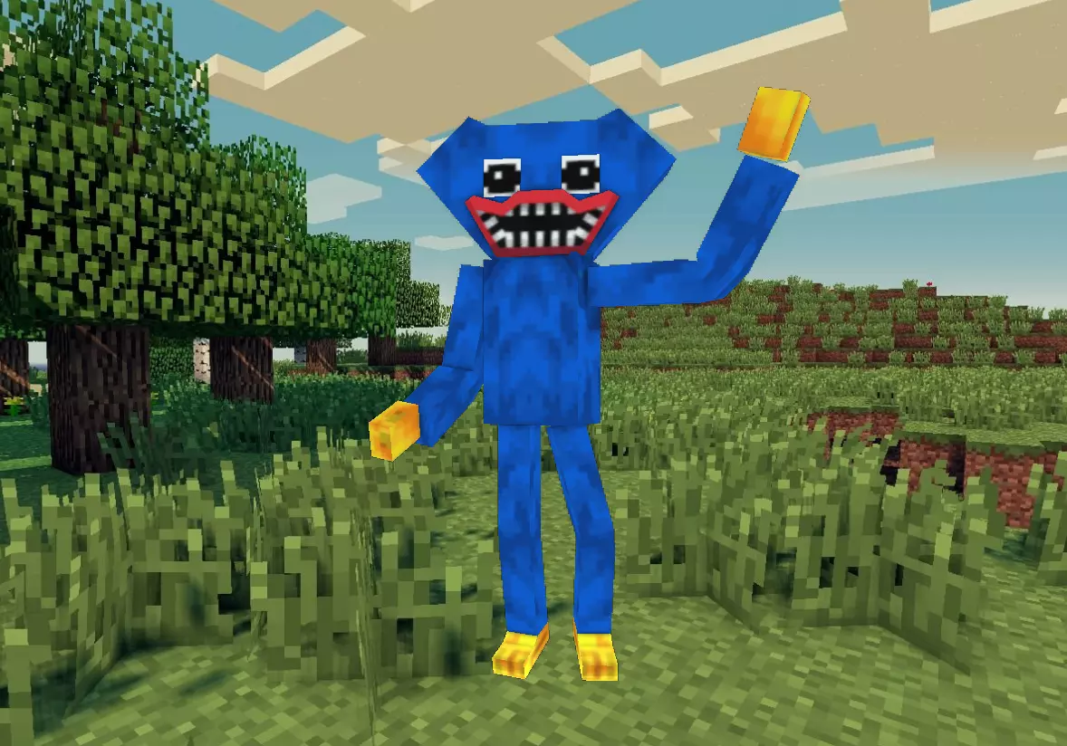 Huggy Wuggy Minecraft - Poppy Playtime Game Ready Low-poly 3D model_0