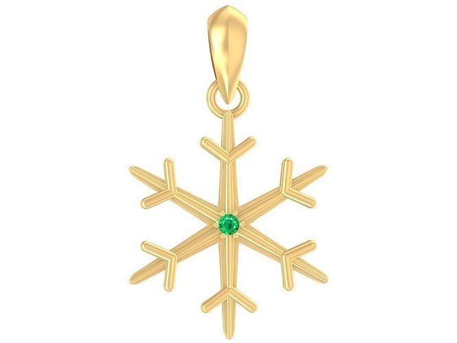 Diamond Snowflake Pendant 3068 3D print model