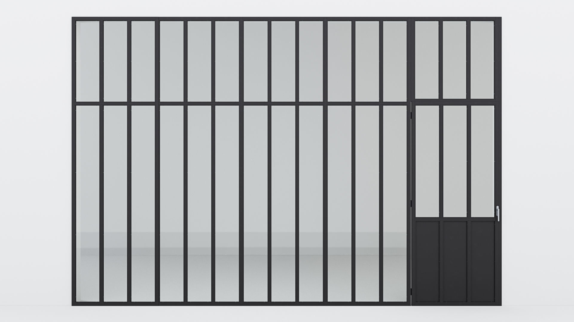 Aluminium door 13 3D model_4