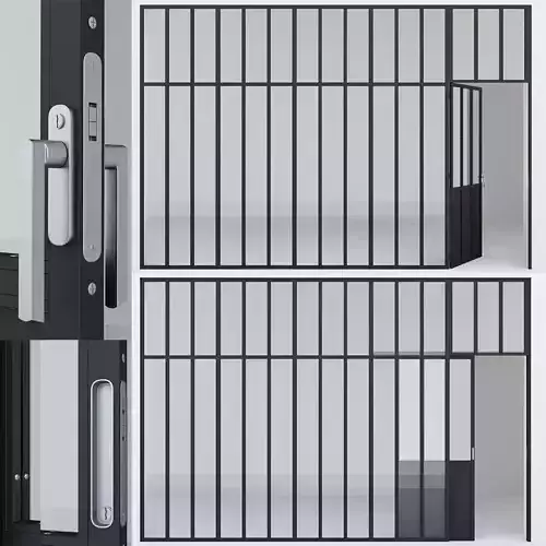 Aluminium door 13 3D model
