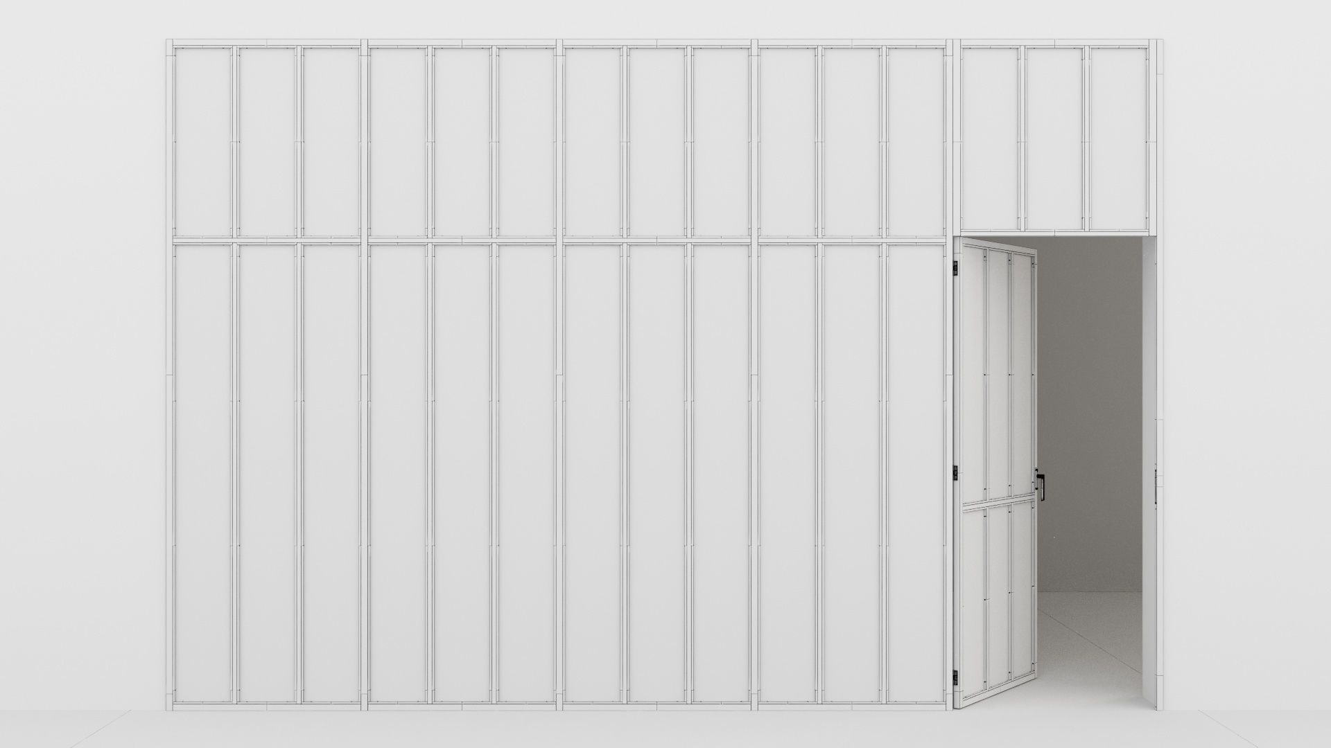 Aluminium door 13 3D model_7