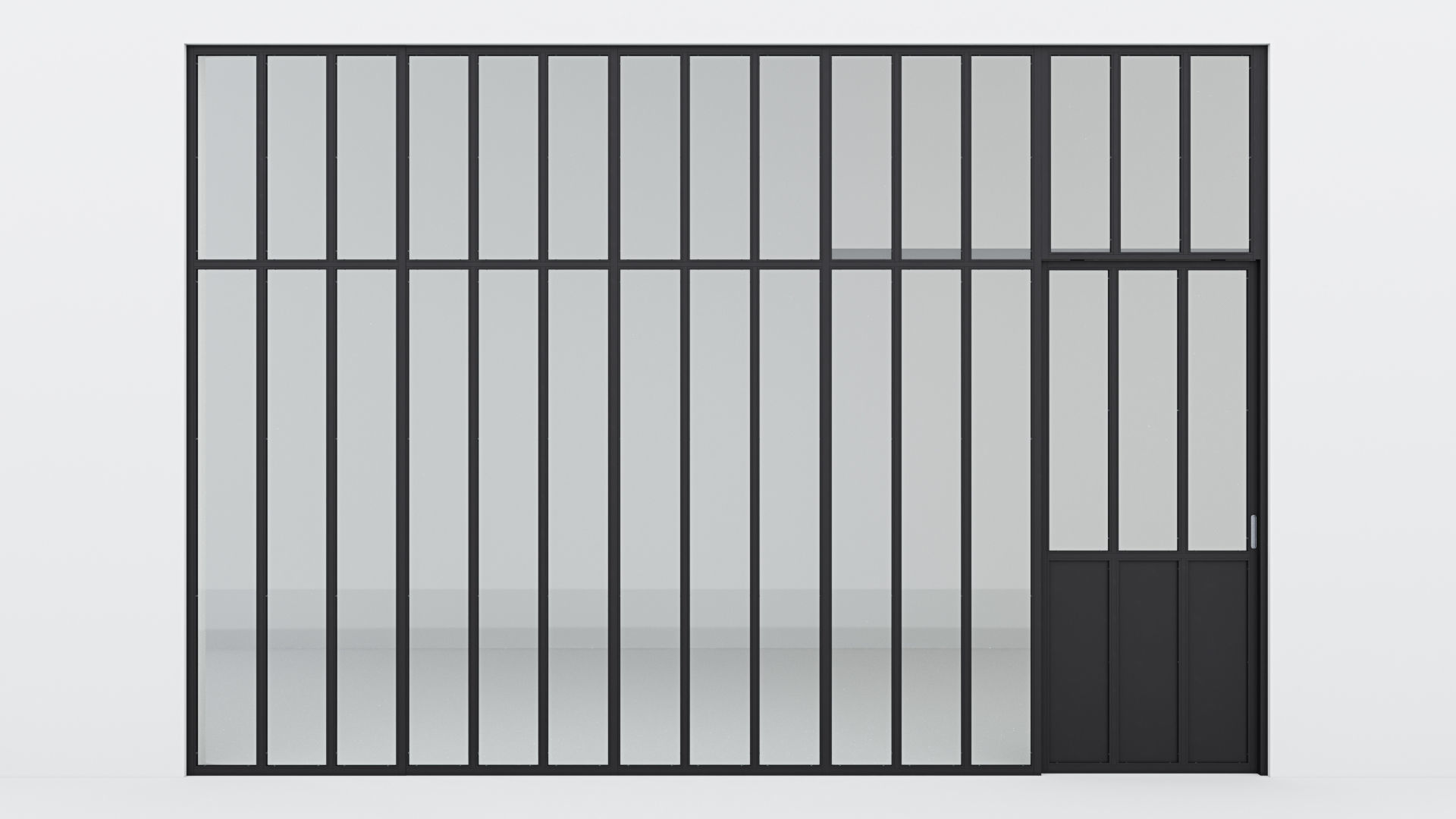 Aluminium door 13 3D model_6