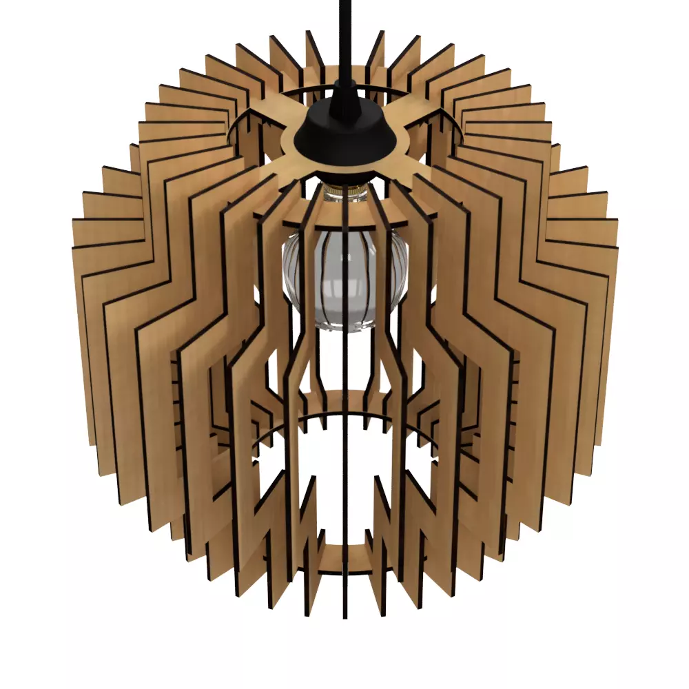 CEILING LIGHT LAMP 3D PRINT AND LASER CUT FILES MODEL 9 3D print model_0