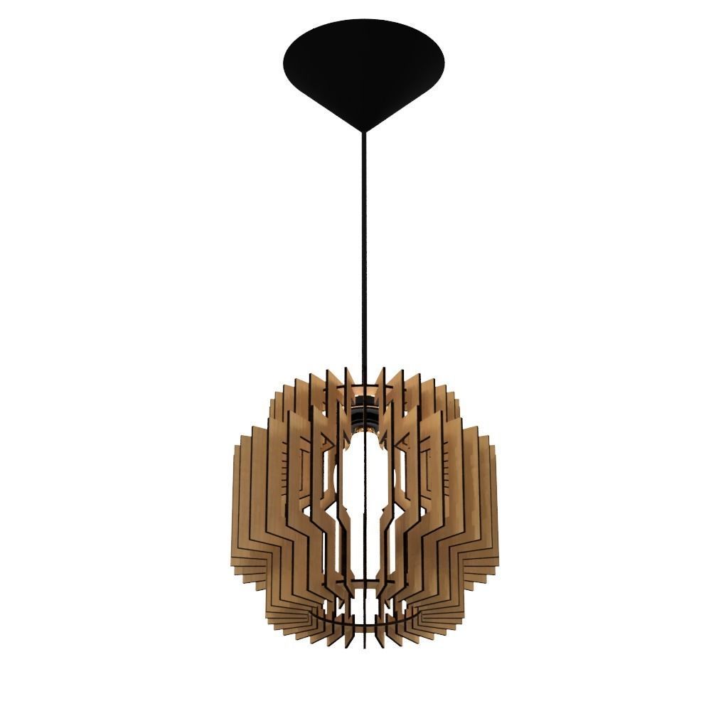 CEILING LIGHT LAMP 3D PRINT AND LASER CUT FILES MODEL 9 3D print model_3