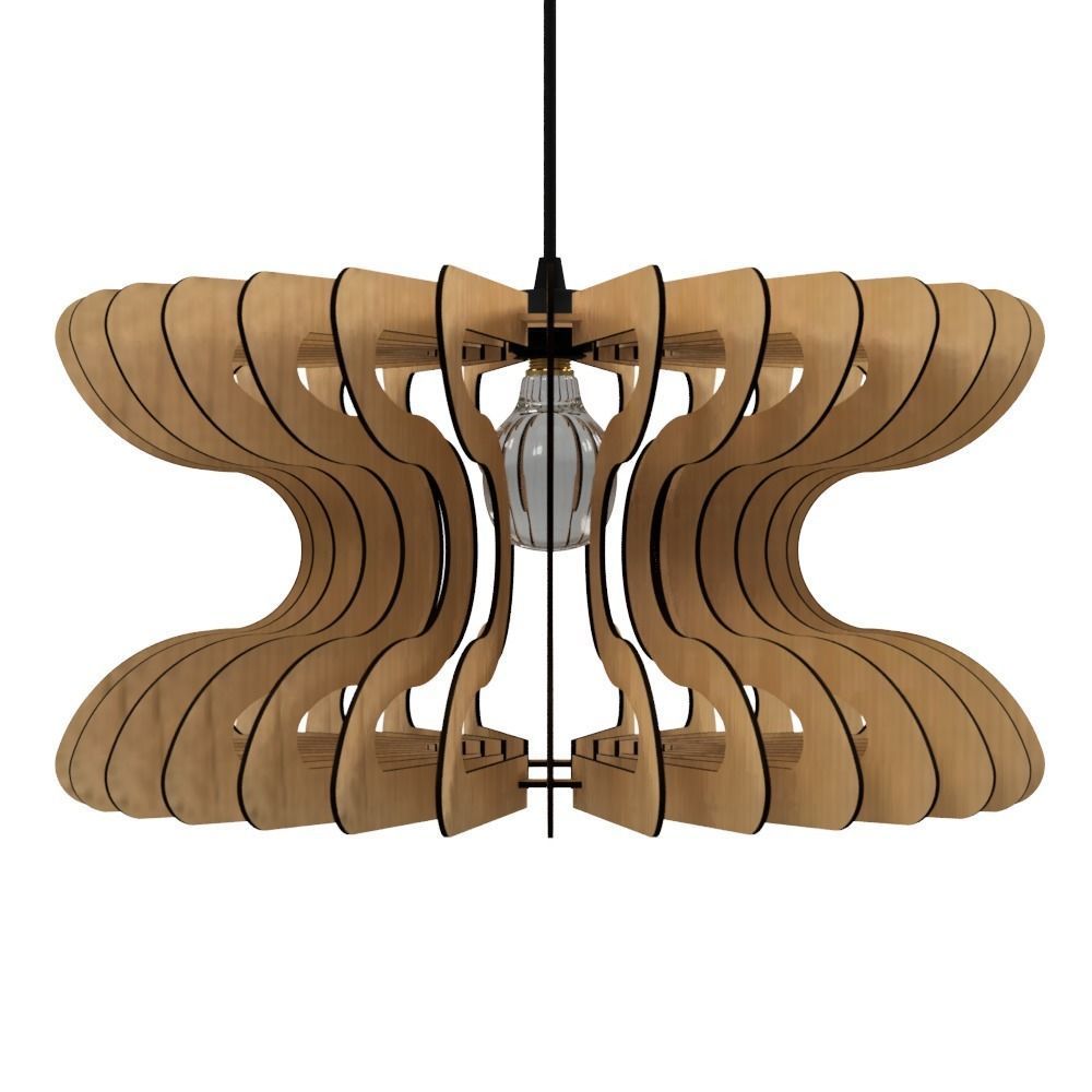 CEILING LIGHT LAMP 3D PRINT AND LASER CUT FILES MODEL 12 3D print model_2