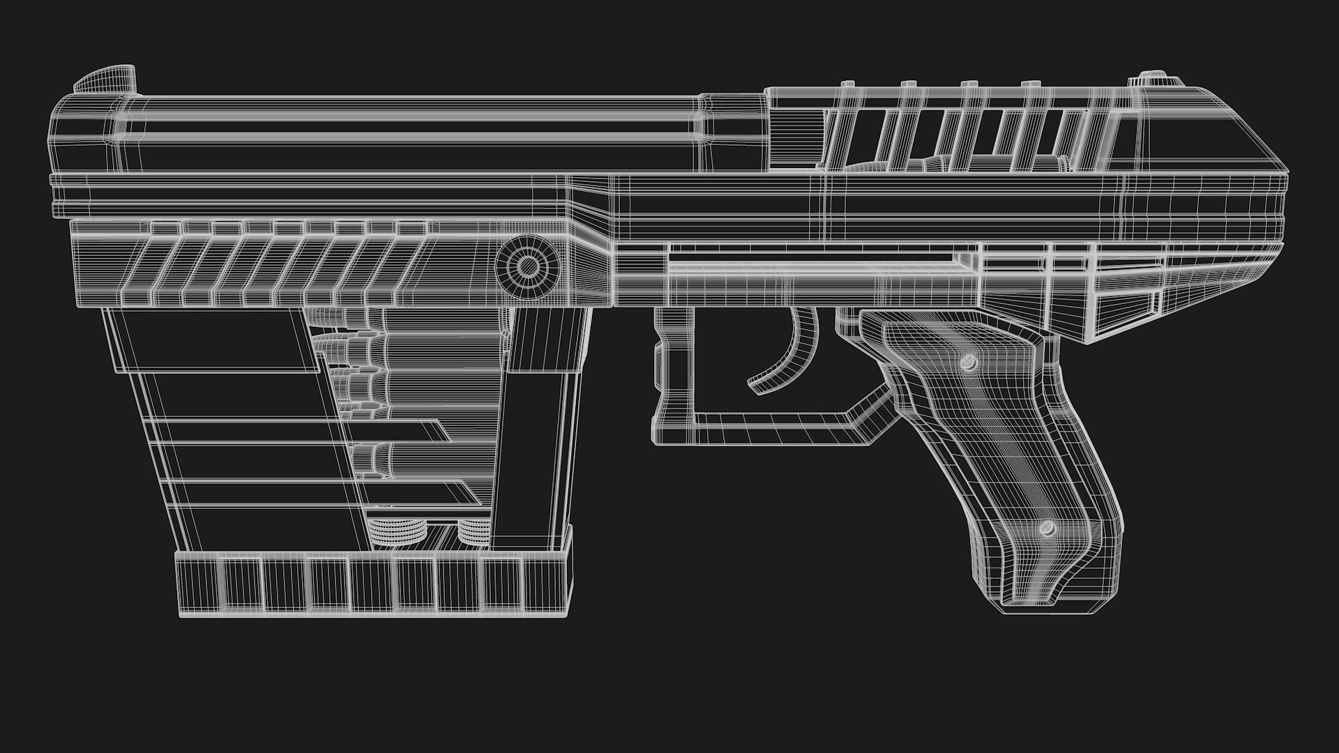 SCI-FI Handgun 3D model_8