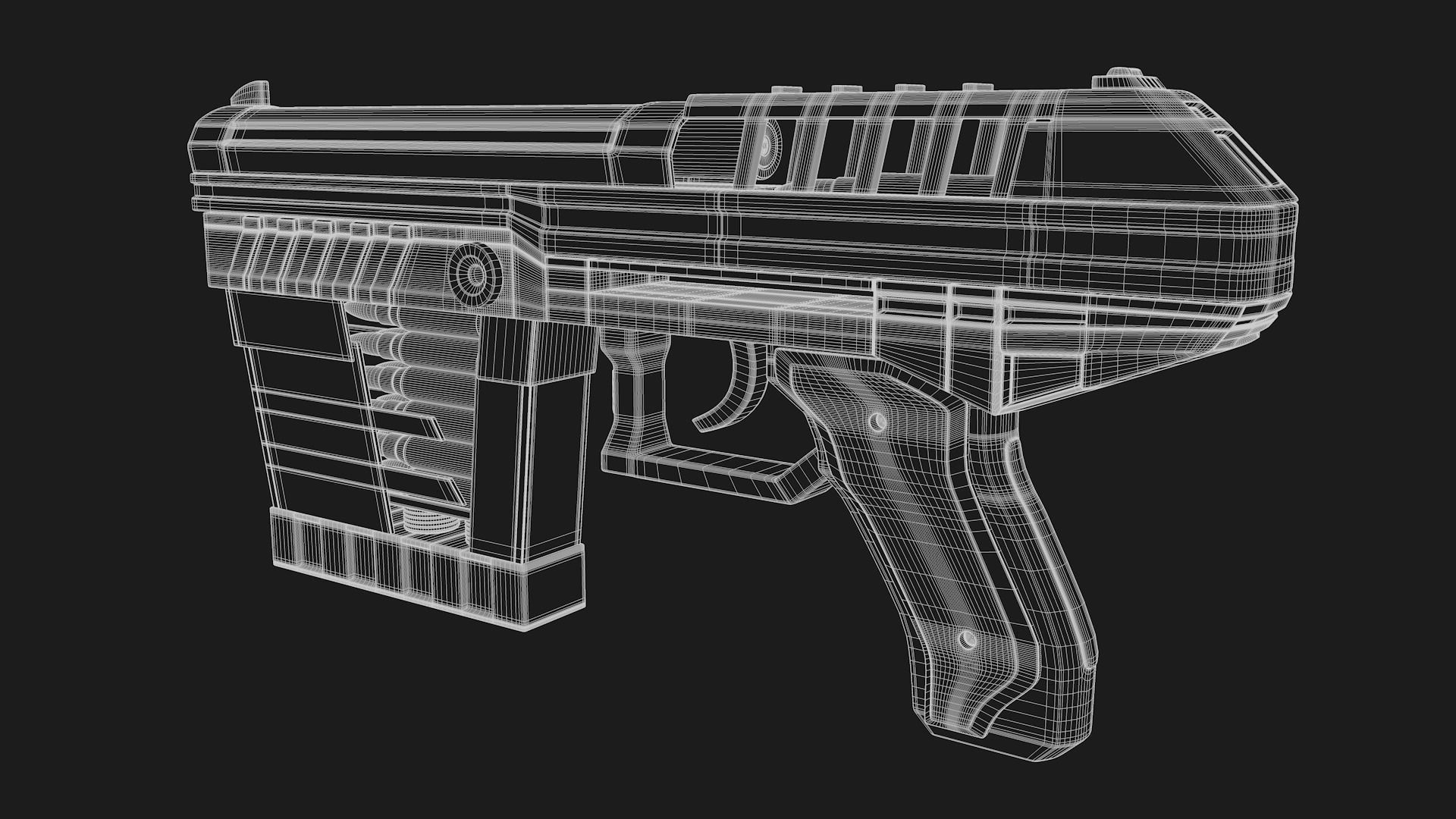 SCI-FI Handgun 3D model_4