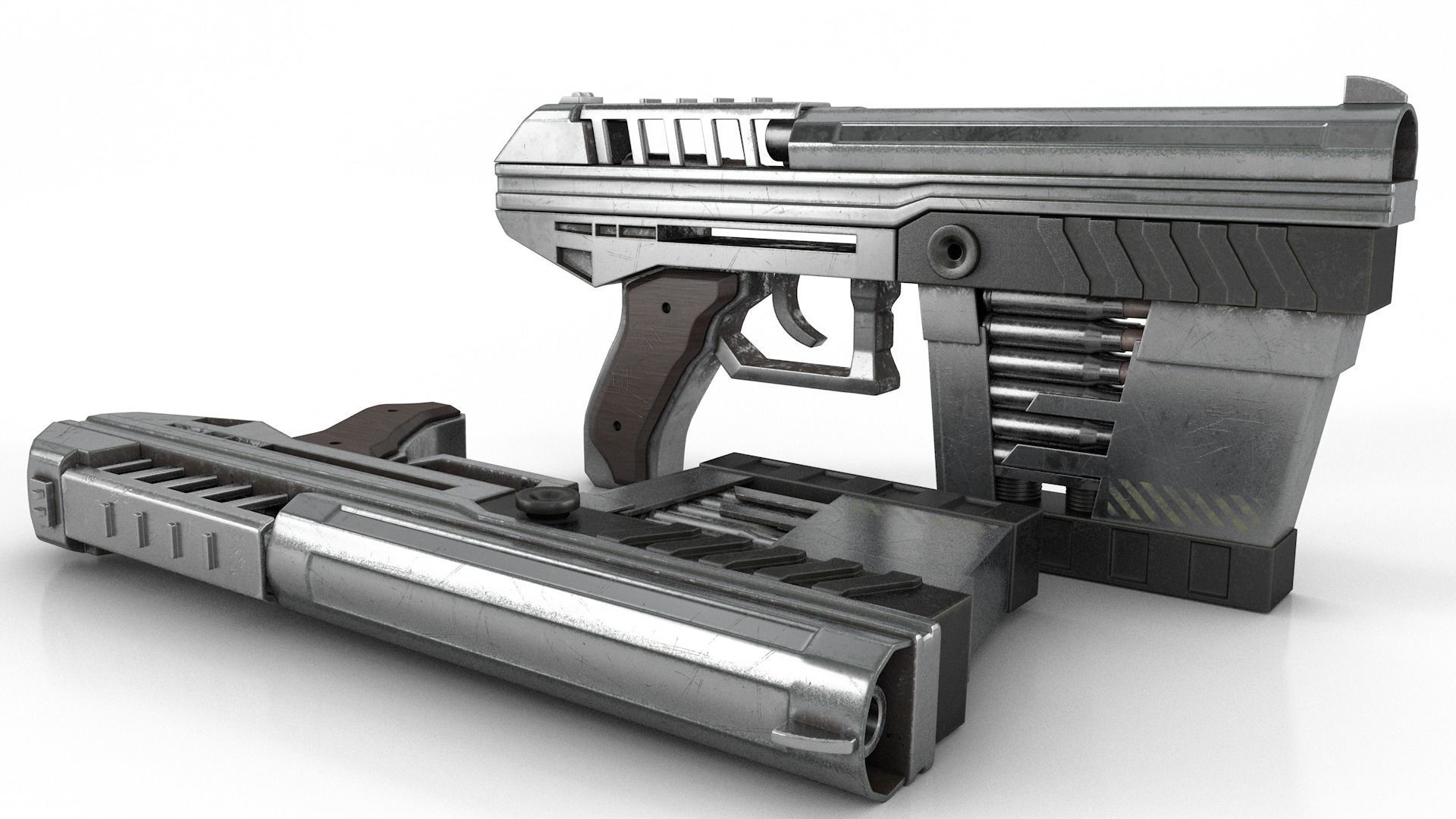 SCI-FI Handgun 3D model_9