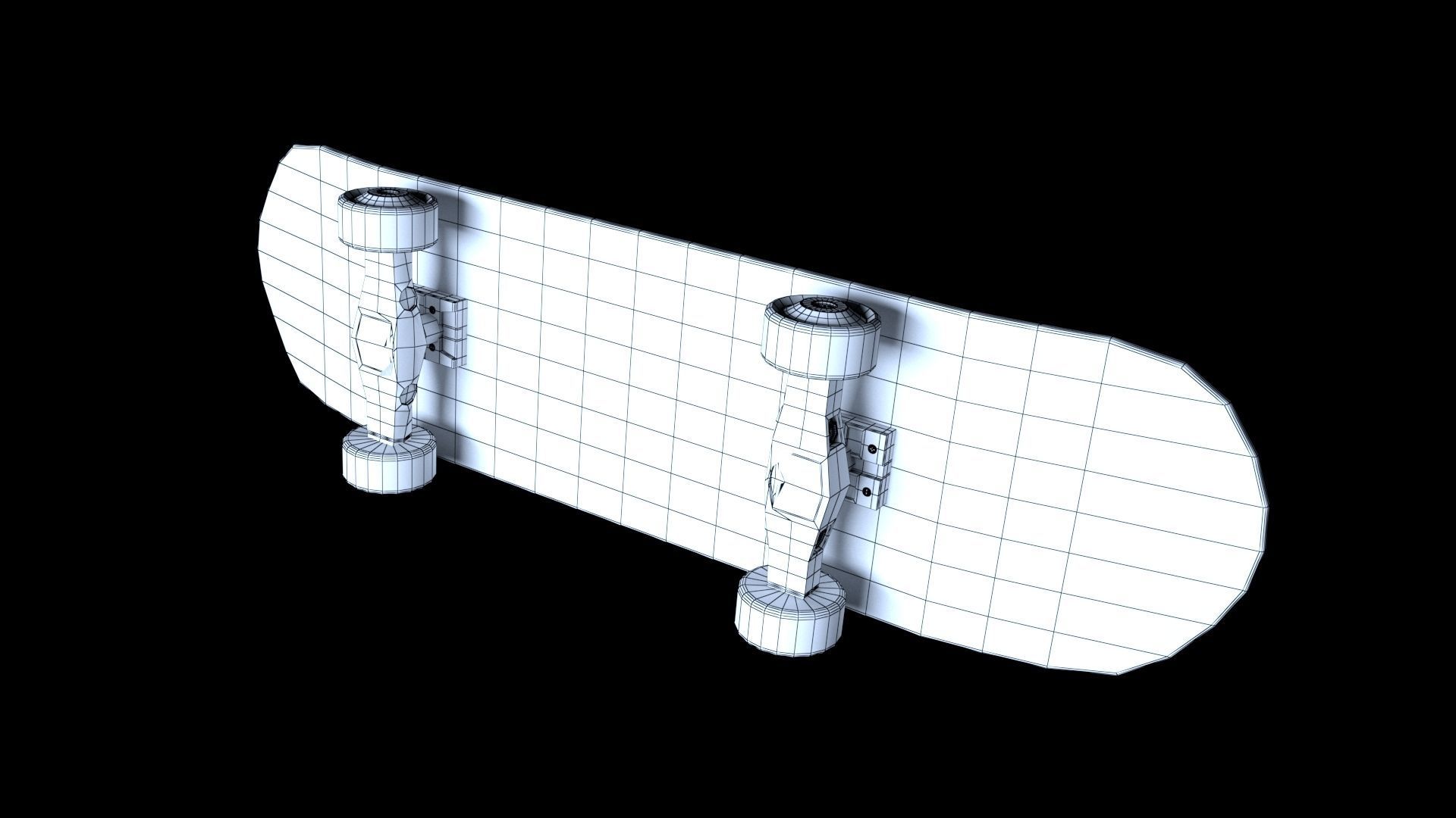 Old Skateboard Low-poly 3D model Low-poly 3D model_7