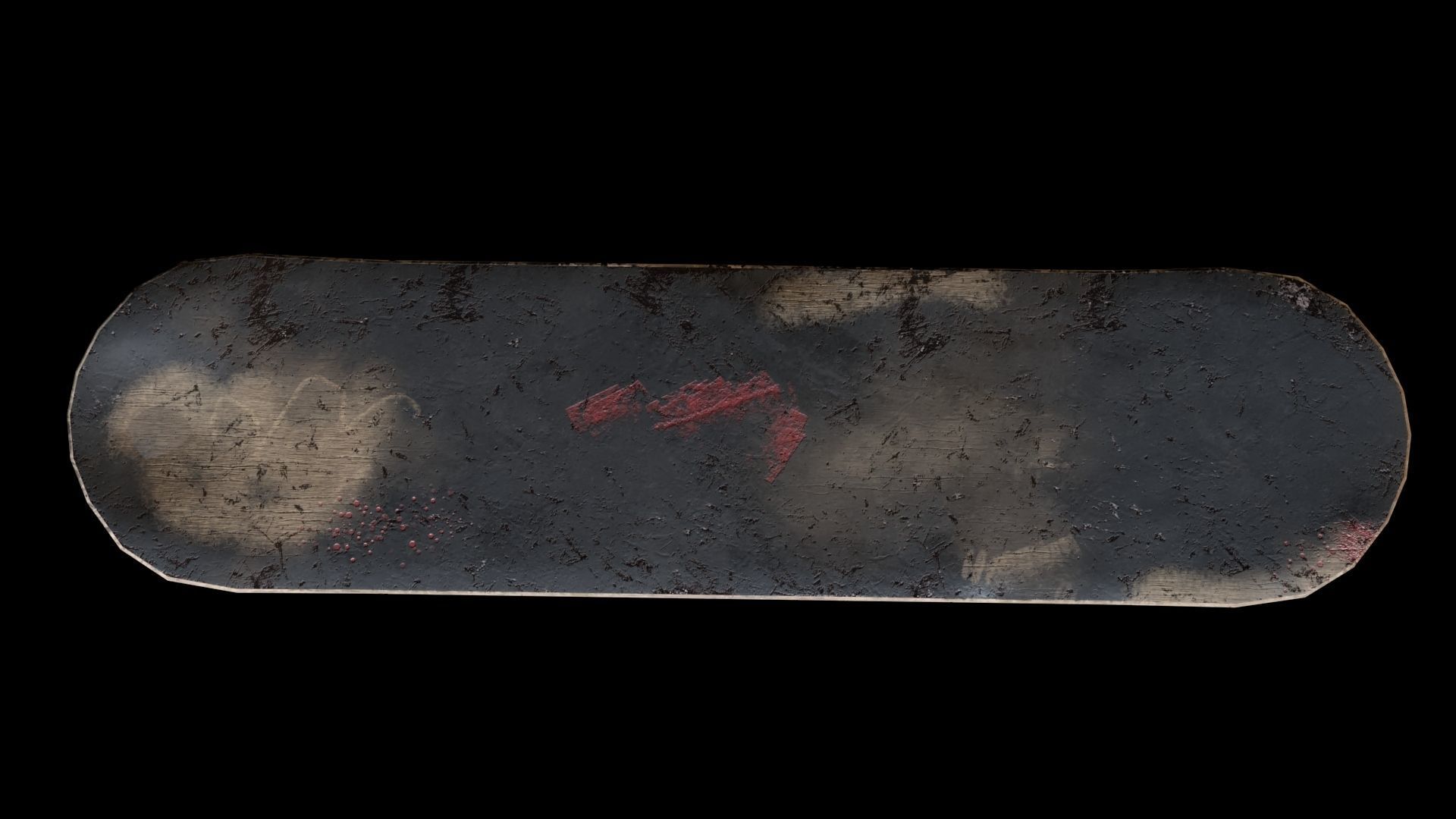 Old Skateboard Low-poly 3D model Low-poly 3D model_5