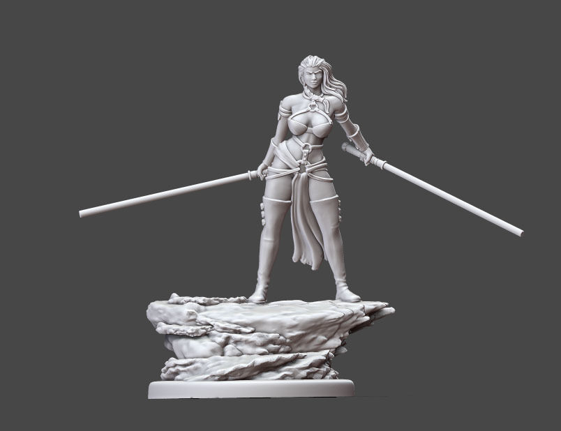 Duellist - 35 mm scale 3D print model_1