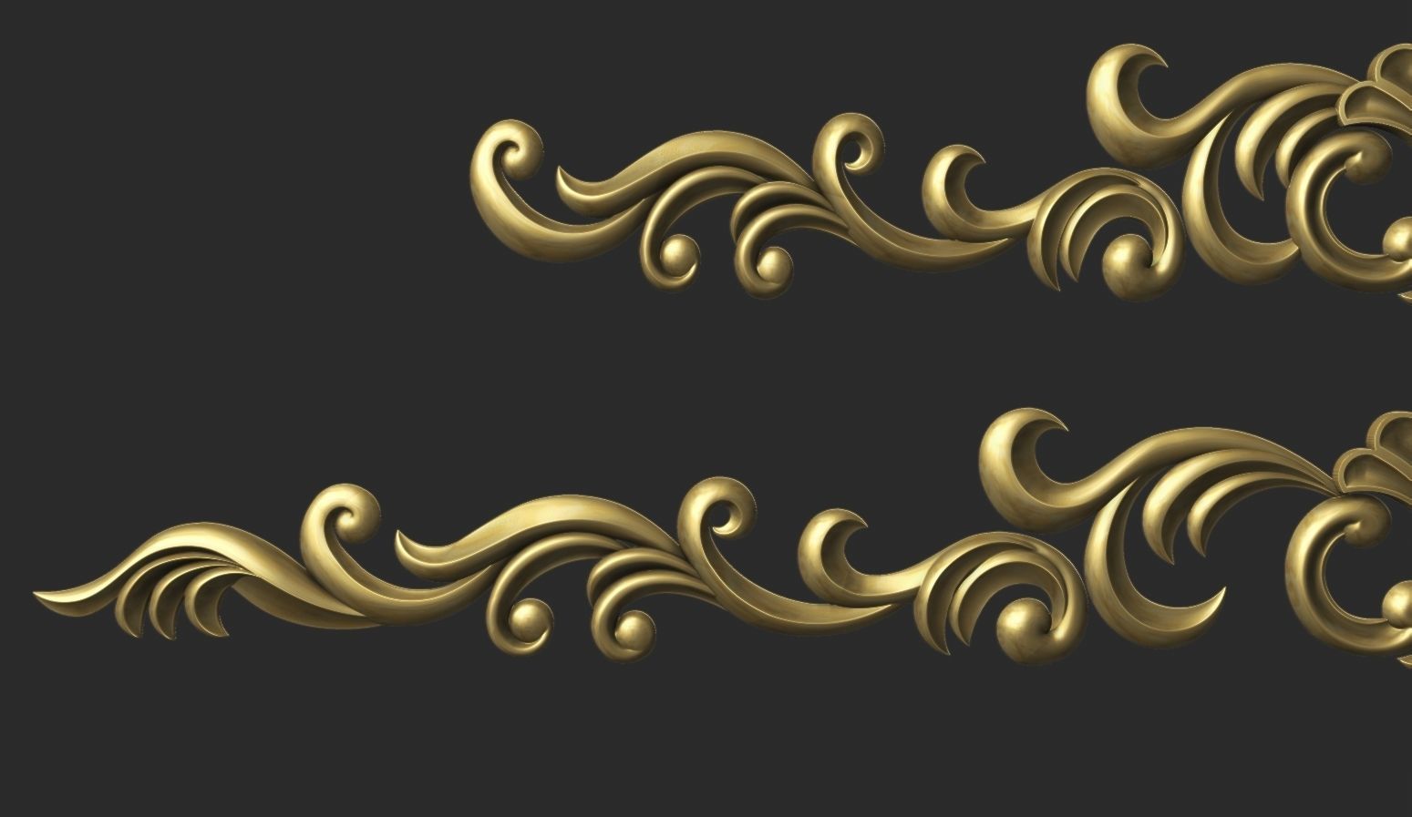 Carved decor onlay 3D print model_3