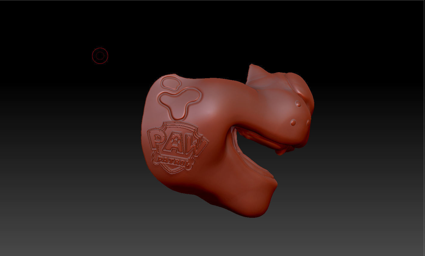 kids paw patrol Marshall mask 3D print model_5