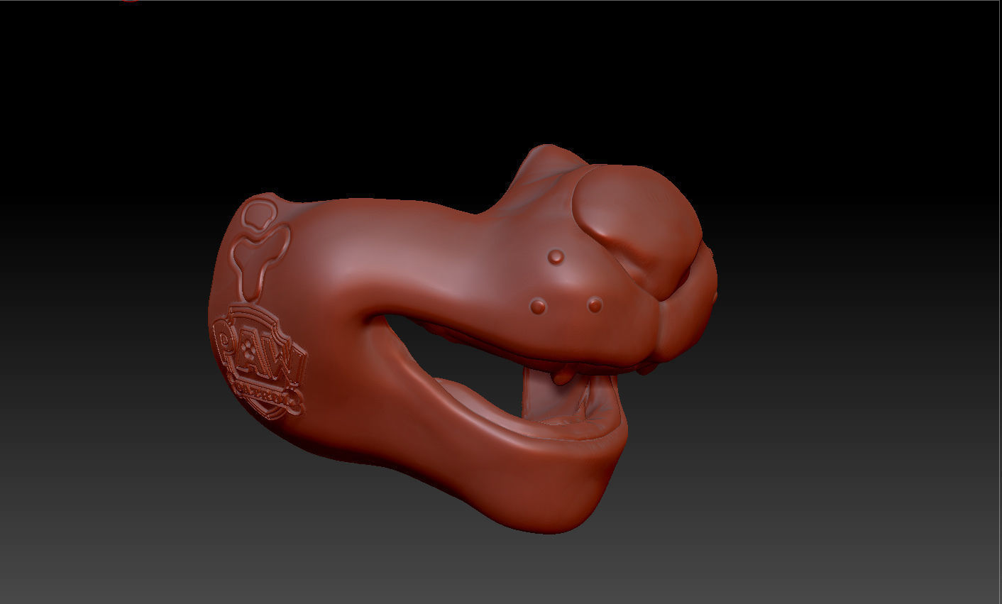 kids paw patrol Marshall mask 3D print model_4