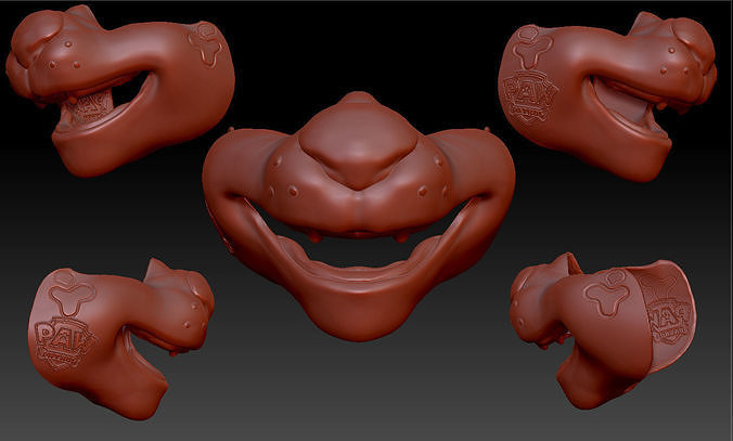 kids paw patrol Marshall mask 3D print model
