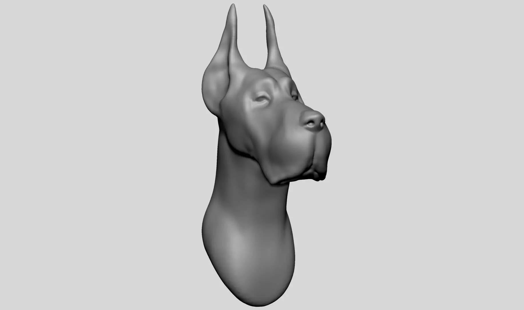 Dog Bust v2 3D model_0